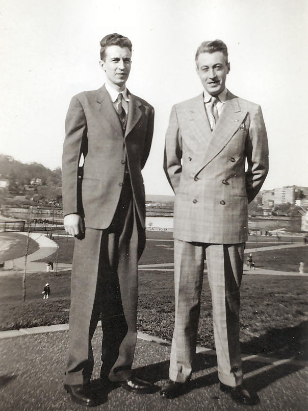 Bill Davids and Lew Davids, Inwood Park, New York City, 1946 
