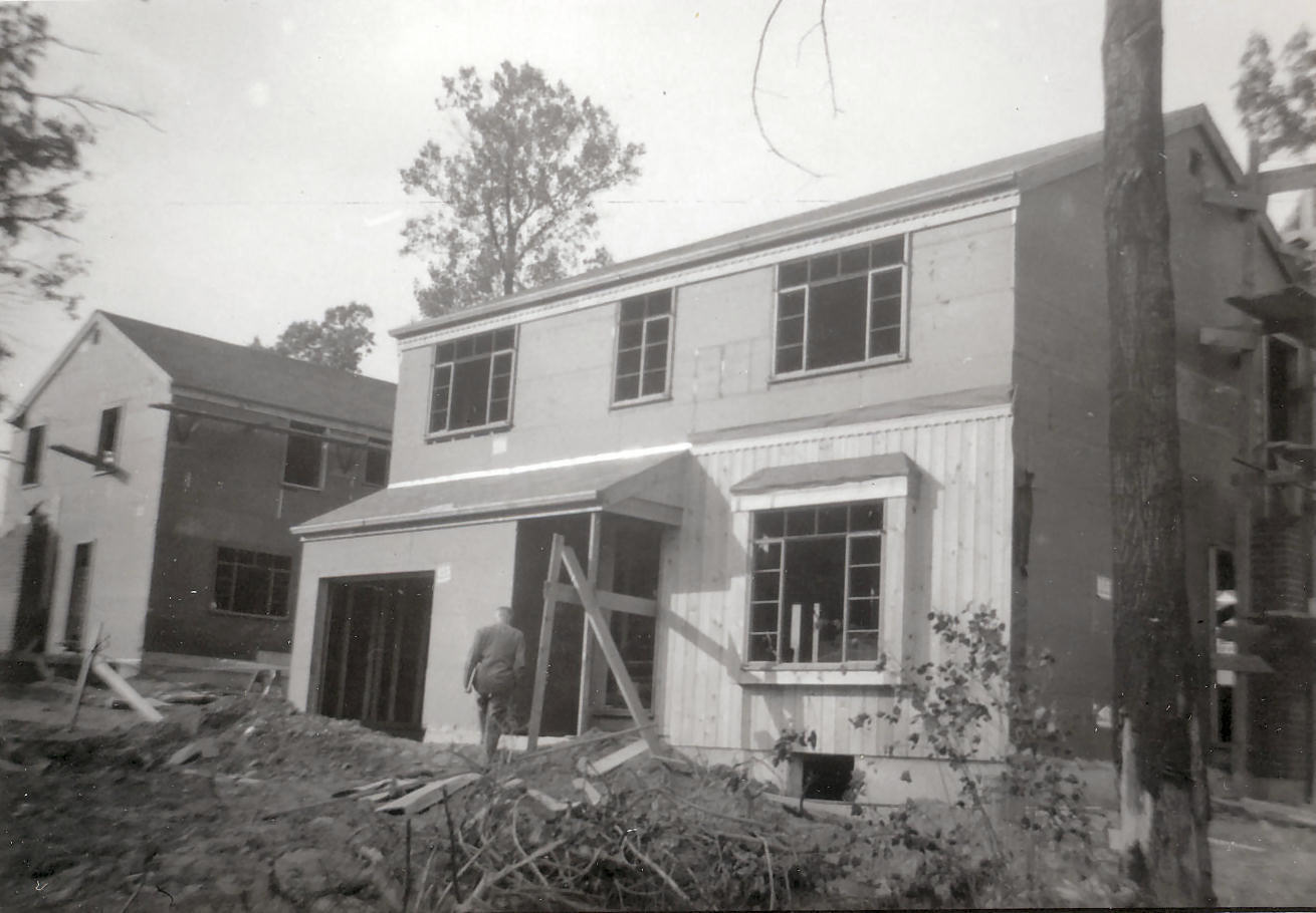 Siding up, 290 Concord Drive, River Edge, New Jersey, 1949 